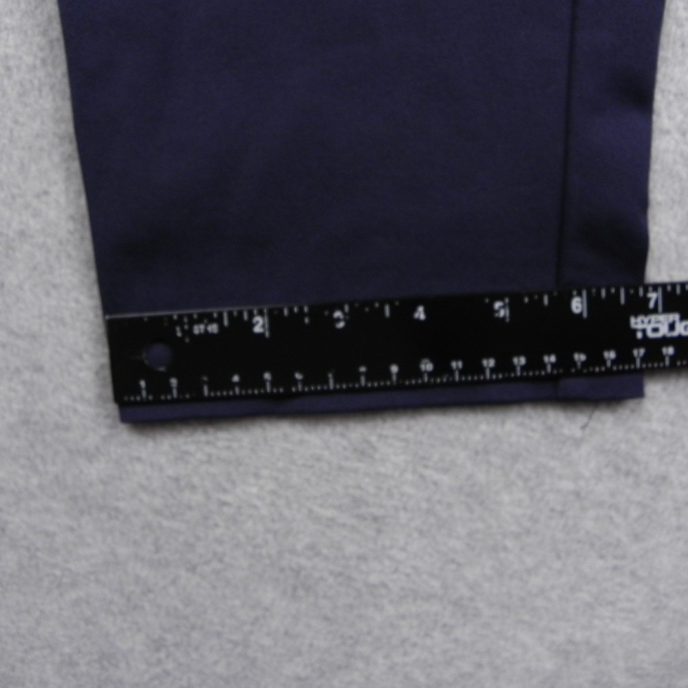 Zara Man Pants Mens 36 Basic Khaki Chino Business Casual Flat Front Navy Blue - Picture 11 of 13